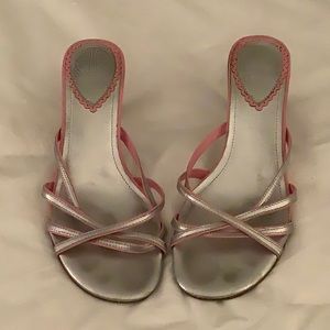 Lilly Pulitzer gray/pink sandals 8M
